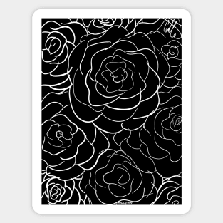 Rose Pattern Black Sticker